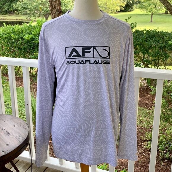 Aquaflauge L/S Performance Shirt. Reptile Print. - Picture 1 of 9